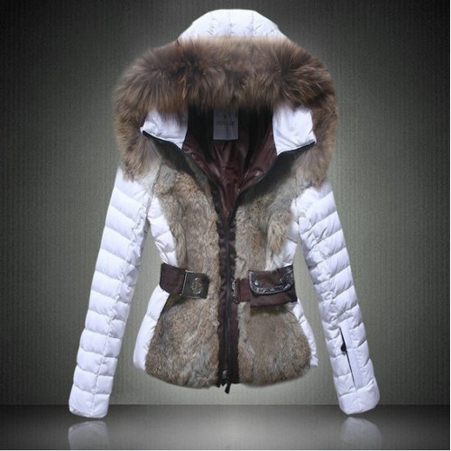 2017 Moncler Pelliccia Donna Bianco Bianco Prezzi Milano