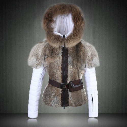 2017 Moncler Pelliccia Donna Bianco Bianco Toscana