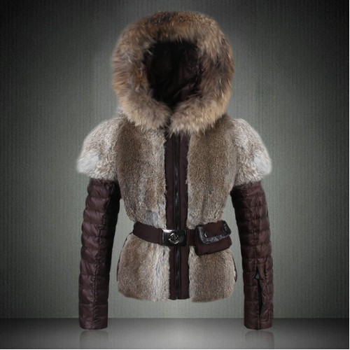 2017 Moncler Pelliccia Donna Bianco Marrone Sicilia