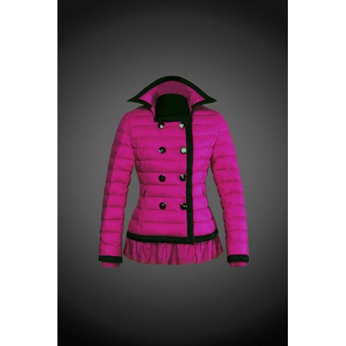2017 Outlet Piumini Moncler Donna Fuxia Nuovo Arrivo