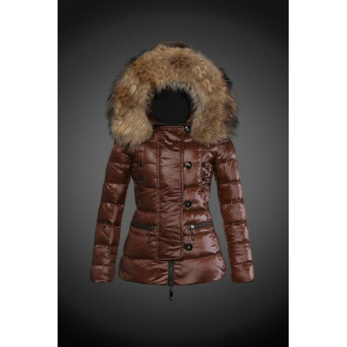 2017 Outlet Piumini Moncler Donna Marrone Prezzo Di Fabbrica