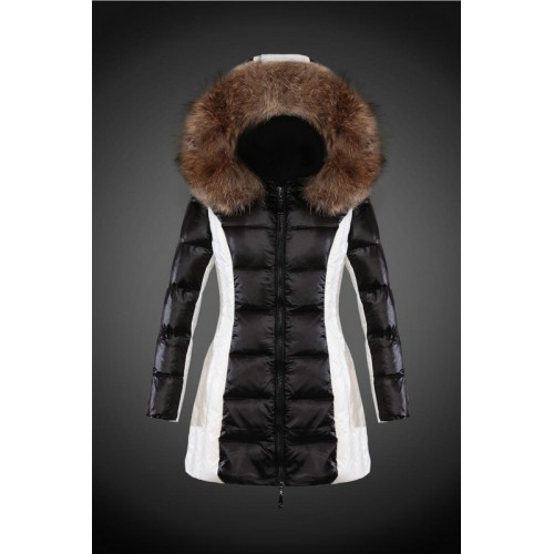 2017 Outlet Piumini Moncler Donna Nero E Bianco Outlet