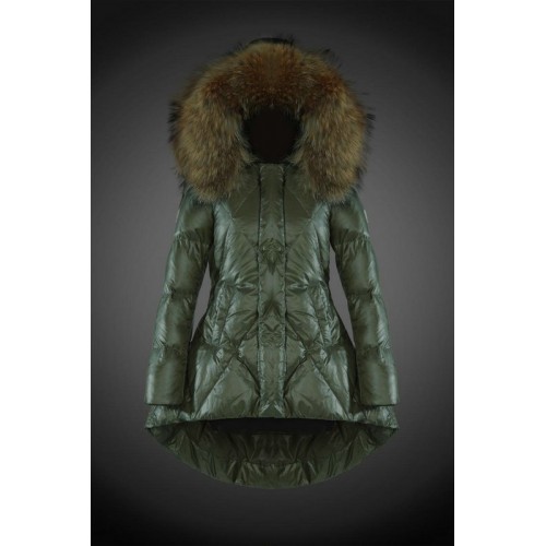 2017 Outlet Piumini Moncler Donna Verde Militare Prezzo Italia