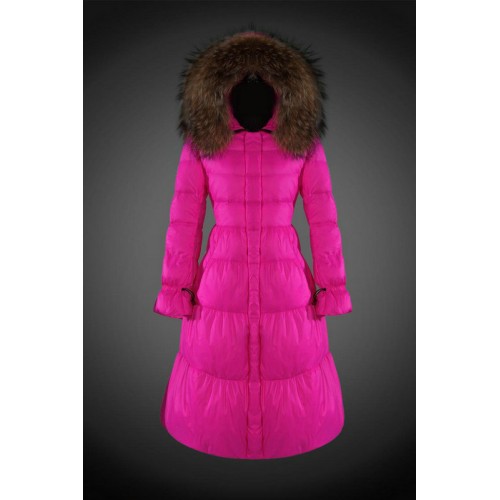 2017 Outlet Piumini Moncler Lungo Donna Fuxia Outlet Sicilia