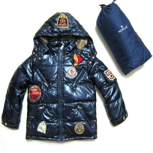 2017 Piumini Moncler Bambini Blu Scontati Italia
