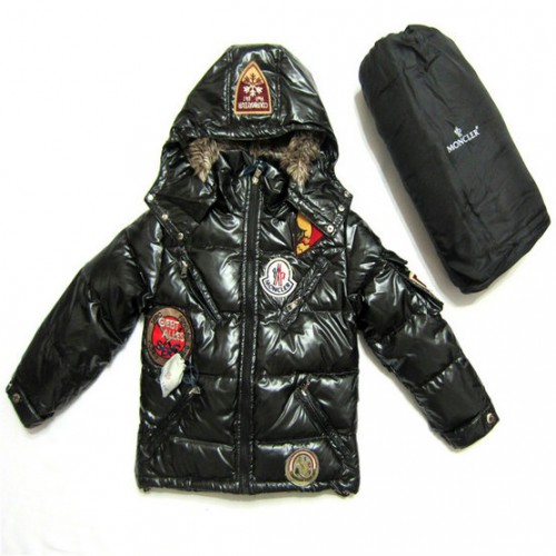 2017 Piumini Moncler Bambini Nero Online Scontati