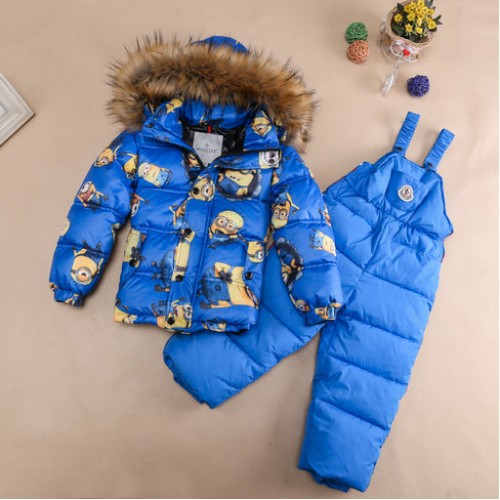 2017 Piumini Moncler Bambini Set Azzurro A Basso Prezzo