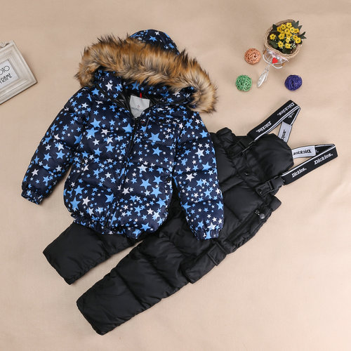 2017 Piumini Moncler Bambini Set Blu Autentico Online