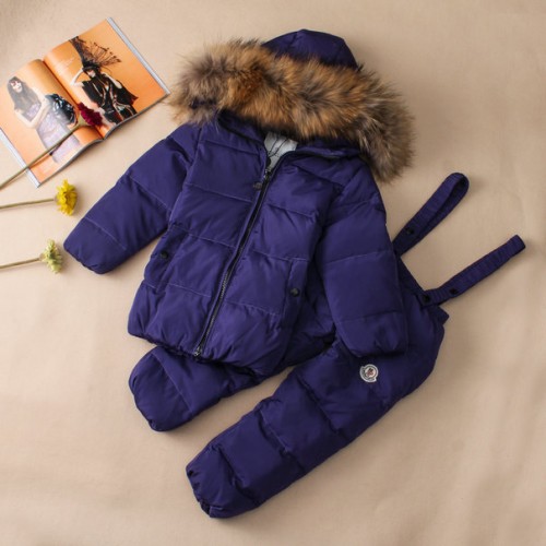 2017 Piumini Moncler Bambini Set Blu Scuro Outlet Firenze