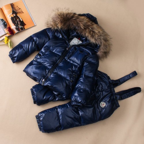 2017 Piumini Moncler Bambini Set Blu Scuro Sito Ufficiale Italiano
