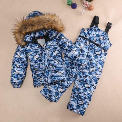2017 Piumini Moncler Bambini Set Navy Camouflage Toscana