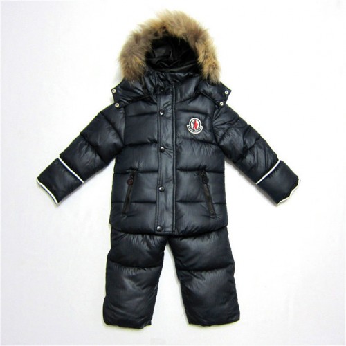2017 Piumini Moncler Bambini Set Nero Spaccio