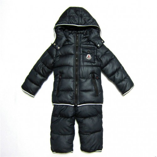 2017 Piumini Moncler Bambini Set Nero Stili Delicati