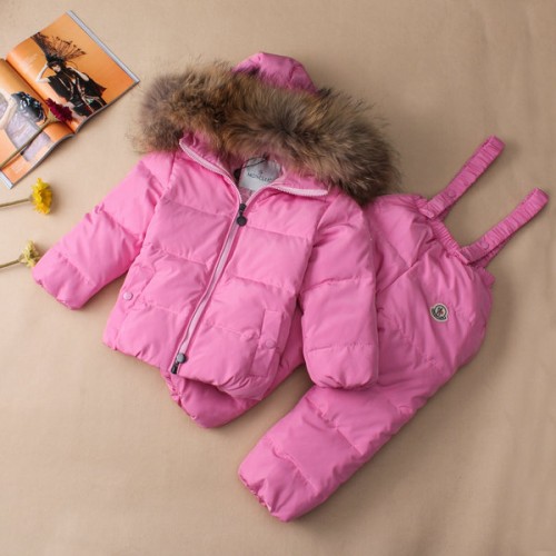 2017 Piumini Moncler Bambini Set Rosa A Poco Prezzo