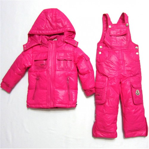 2017 Piumini Moncler Bambini Set Rosa Acquisto Online
