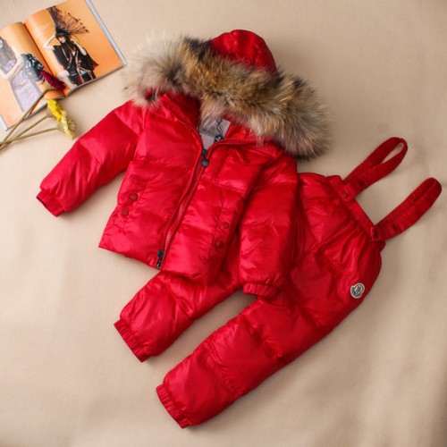 2017 Piumini Moncler Bambini Set Rosso Grandi Offerte