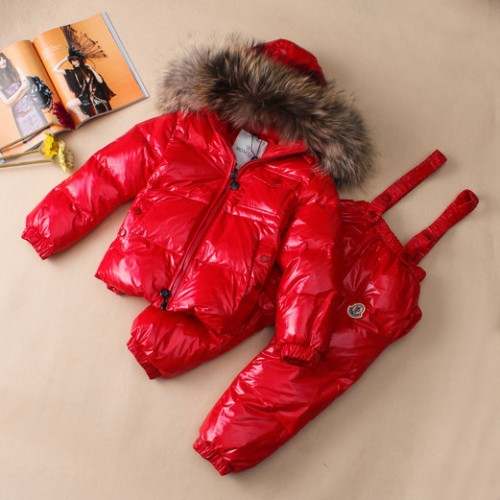 2017 Piumini Moncler Bambini Set Rosso Sconto Prezzo