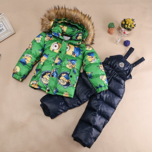 2017 Piumini Moncler Bambini Set Verde Qualità Garantita