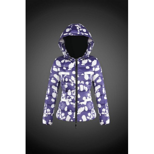 2017 Piumini Moncler Donna Blu E Fiori Bianchi Venezia