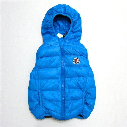 2017 Piumini Moncler Gilet Bambini Blu Sconto Prezzo