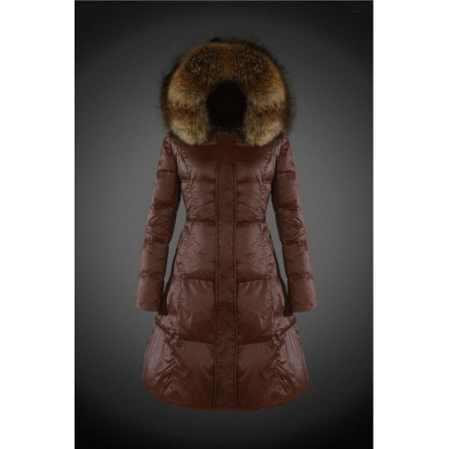 2017 Piumini Moncler Lungo Donna Marrone Prezzi Roma