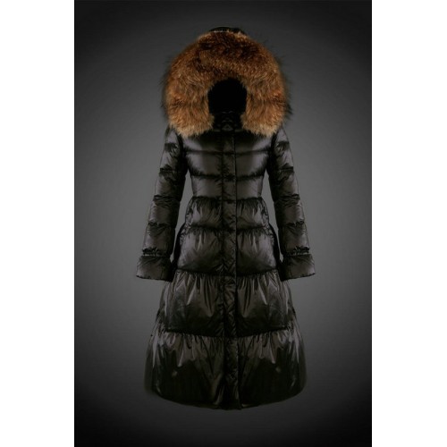 2017 Piumini Moncler Lungo Donna Nero Bologna Outlet