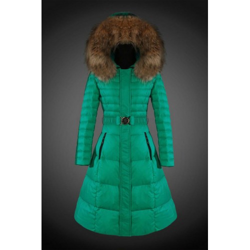 2017 Piumini Moncler Lungo Donna Verde Scontati