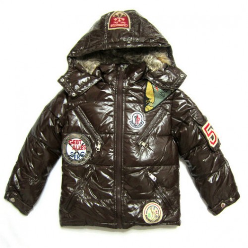 Acquistare 2017 Piumini Moncler Bambini Marrone