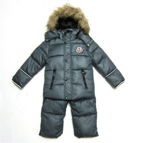 Acquistare 2017 Piumini Moncler Bambini Set Verde Scuro