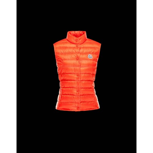 Gilet Moncler Donna Liane Arancione Outlet Online