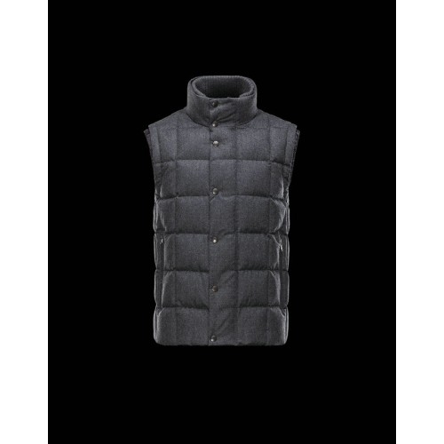 Gilet Moncler Uomo Tenay Grigio Scuro Qualità Garantita