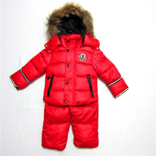 Outlet 2017 Piumini Moncler Bambini Set Rosso