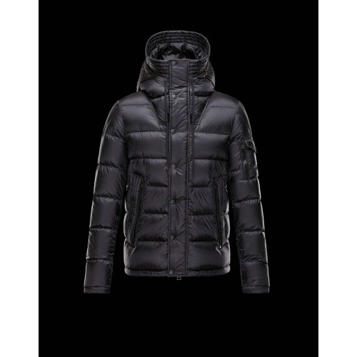 Piumini Moncler Basile Uomo Nero Online Outlet