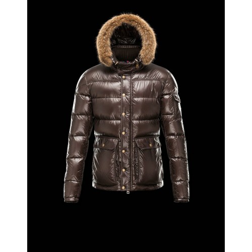Piumini Moncler Hubert Uomo Marrone Acquisto Online