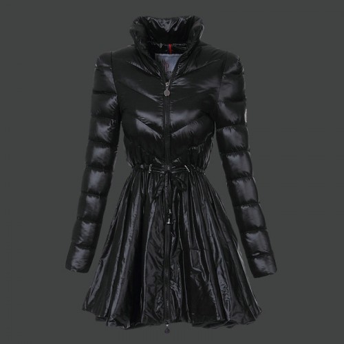 Piumini Moncler Lungo Orlo Donna Nero Ufficiale Shop Online