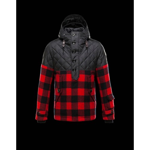 Piumini Moncler Nuovo Moncler Altier Uomo Plaid Rosso Shop Online Italia