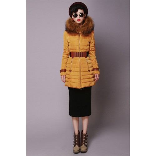 Piumini Moncler Nuovo Moncler Donna Lungo Giallo Rivenditori Italia