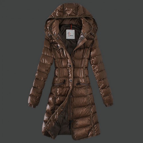 Piumini Moncler Nuovo Moncler Donna Lungo Marrone Italia Negozi