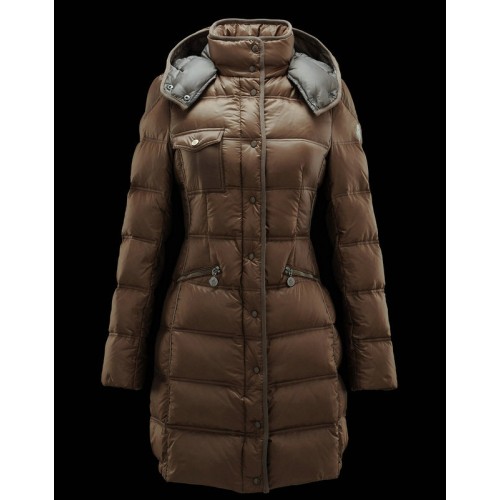 Piumini Moncler Nuovo Moncler Donna Lungo Marrone Milano Negozi