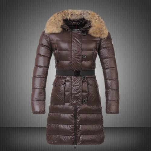 Piumini Moncler Nuovo Moncler Donna Lungo Marrone Sito Ufficiale Italiano