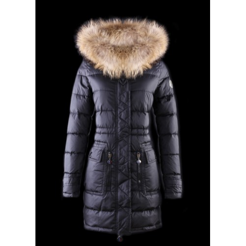 Piumini Moncler Nuovo Moncler Donna Lungo Navy Online Outlet