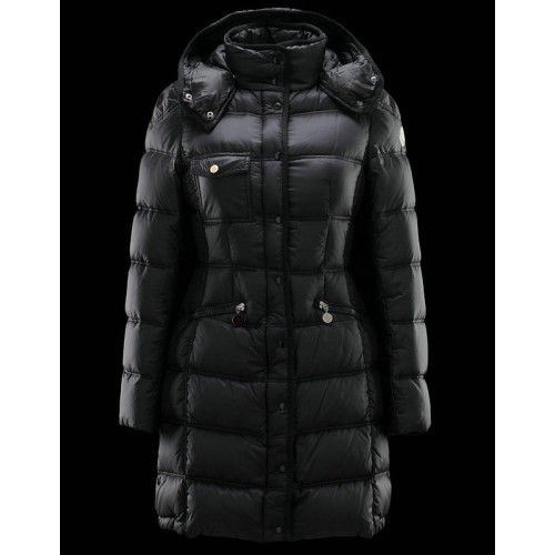 Piumini Moncler Nuovo Moncler Donna Lungo Nero Outlet Roma