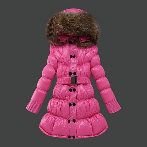 Piumini Moncler Nuovo Moncler Donna Lungo Rosa Spaccio