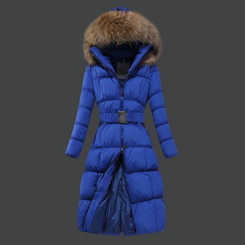 Piumini Moncler Nuovo Moncler Donna Lungo Zaffiro Basse Prezzo