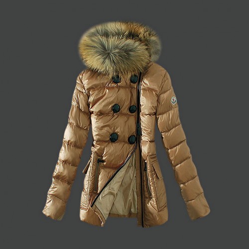 Piumini Moncler Nuovo Moncler Doppiopetto Donna Cachi Outlet Italia