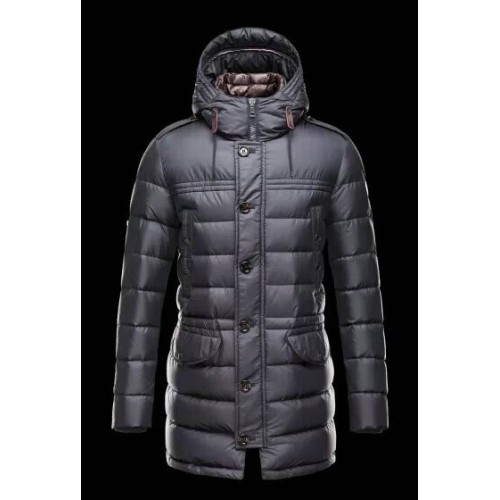 Piumini Moncler Uomo Lungo Grigio Outlet Toscana