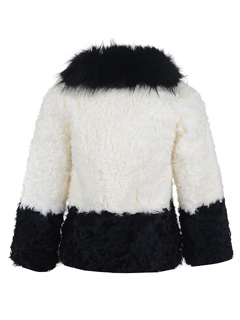 2016 Moncler Pelliccia Donna Nero Bianco