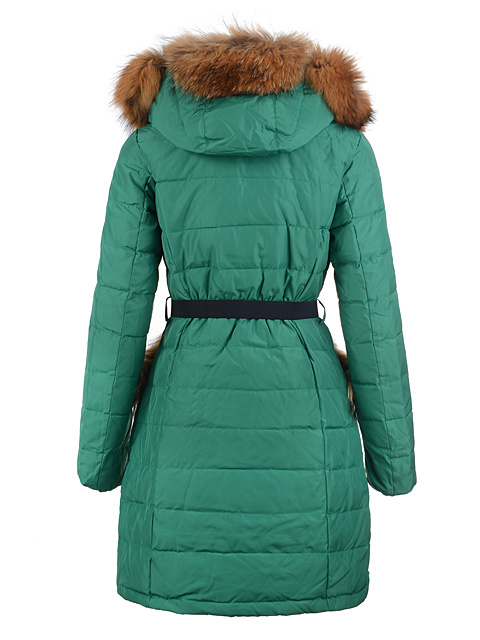 Piumini Moncler Con Cintura Cappotto Lungo Verde