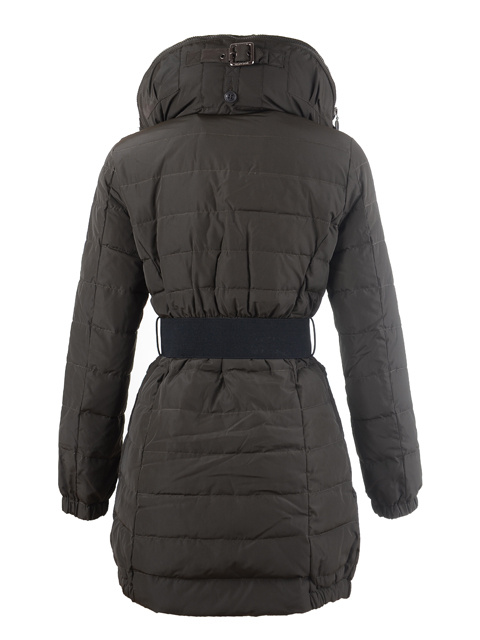 Piumini Moncler Donna Cintura Semplice Lungo Brown