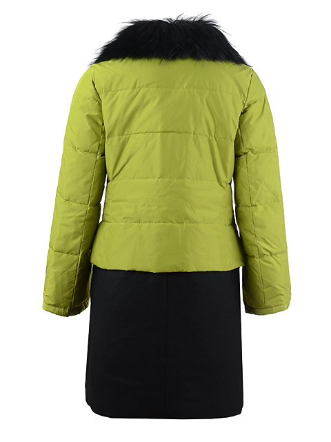 Piumini Moncler Lungo Orlo Gonna Erba